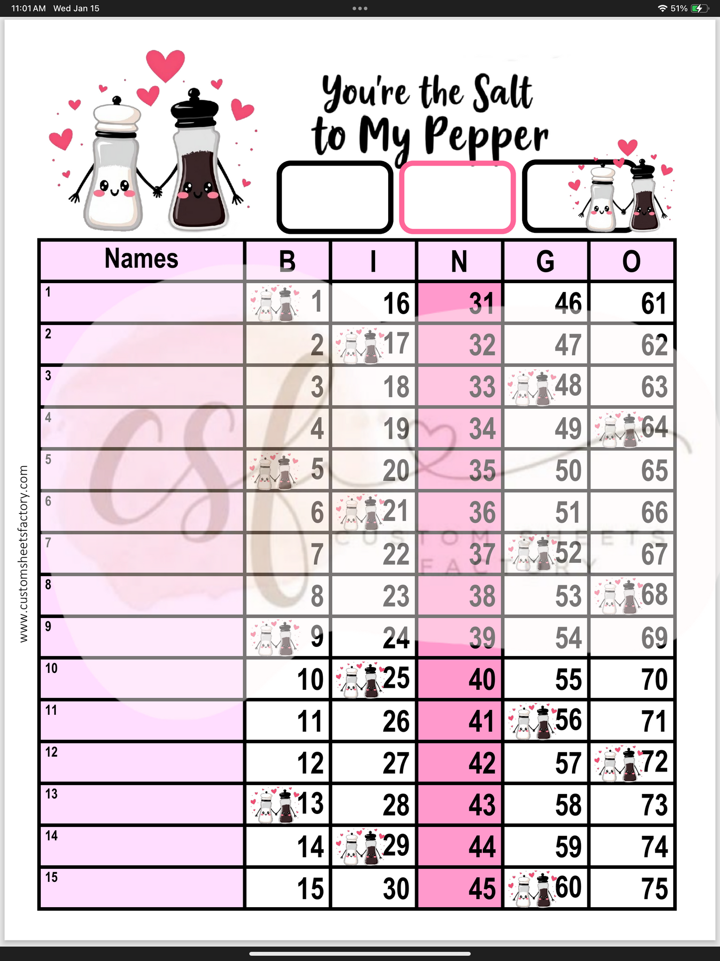 You're the Salt to my Pepper - Various Designs