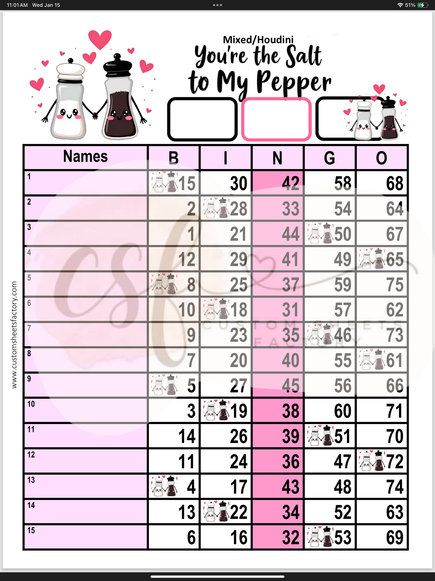 You're the Salt to my Pepper - Various Designs