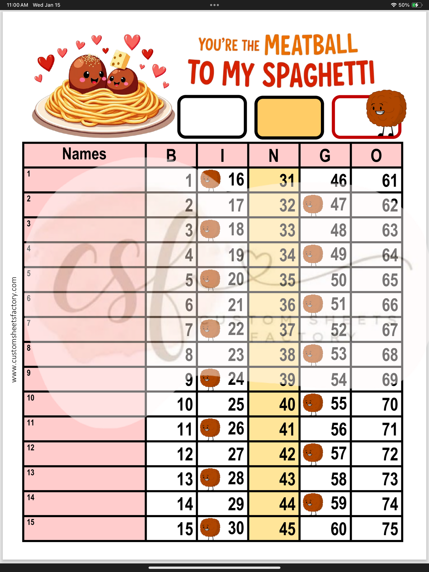 You're the Meatball to my Spaghetti - Various Designs