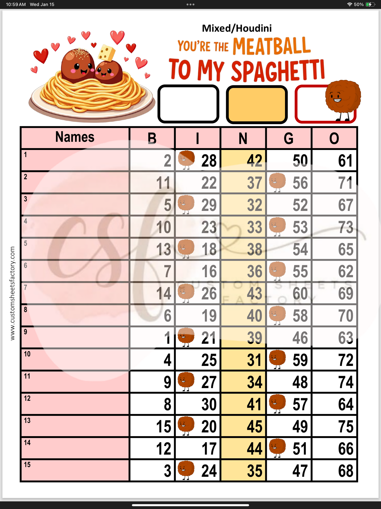 You're the Meatball to my Spaghetti - Various Designs