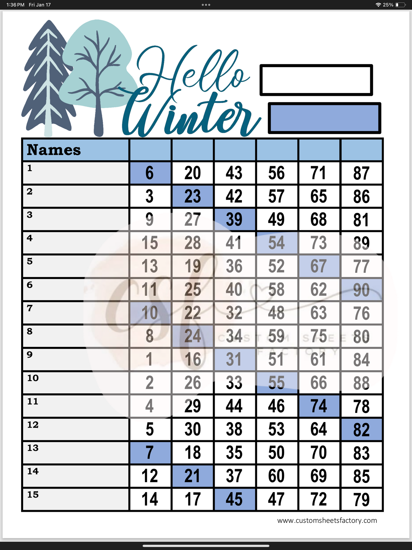 Hello Winter - Various Designs