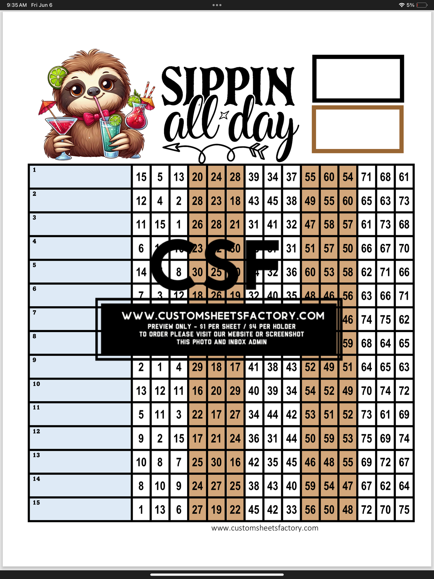 Sippin all day - Sloths - Various Designs