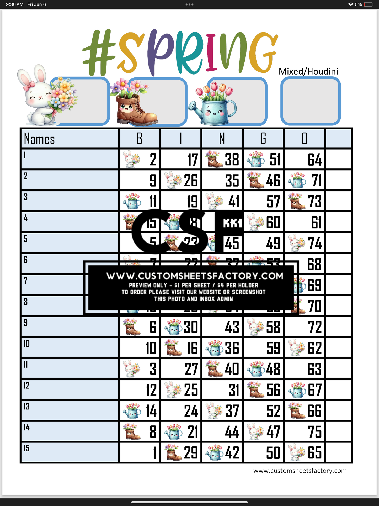 Spring Landing - Bunny Boots Can
