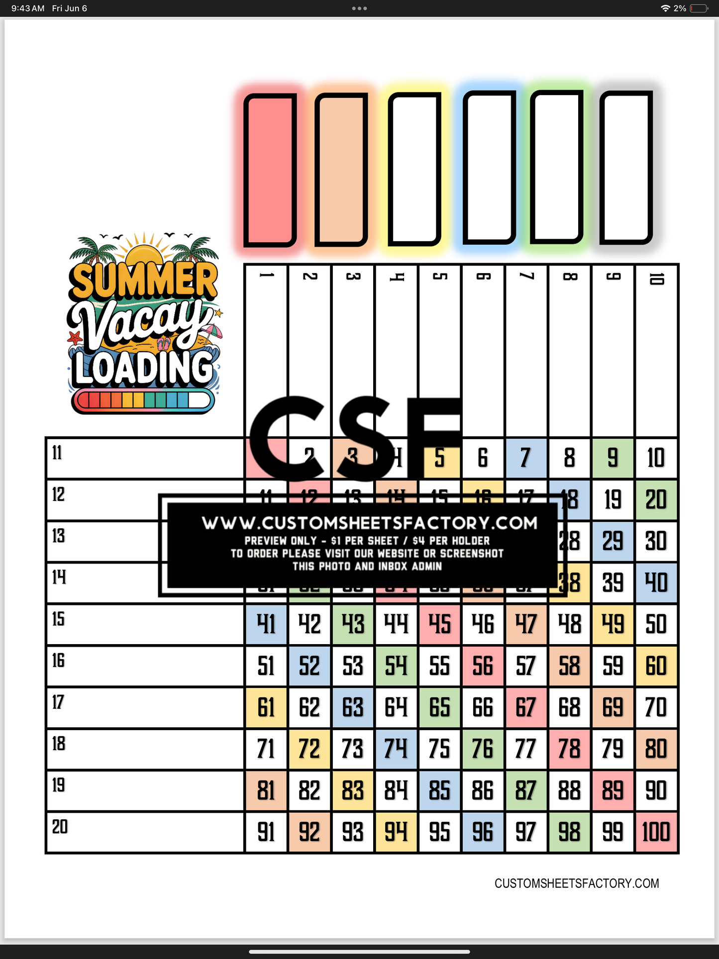 Summer Vacay Loading - Various Designs