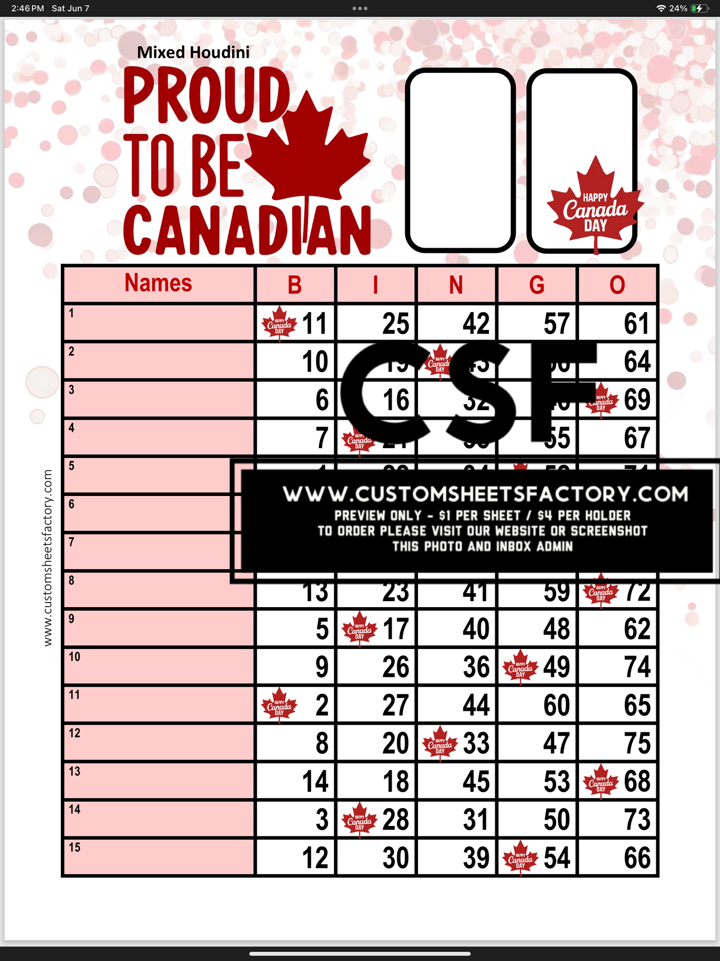 Proud to be Canadian
