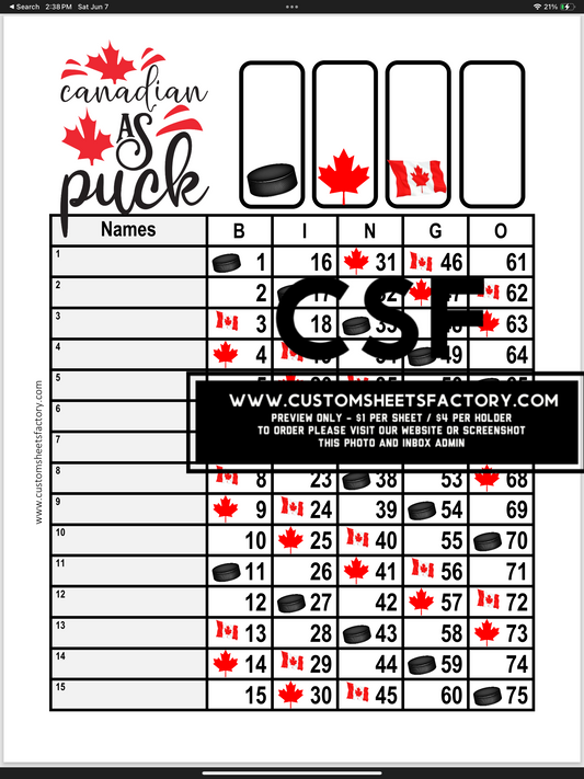 Canadian as Puck