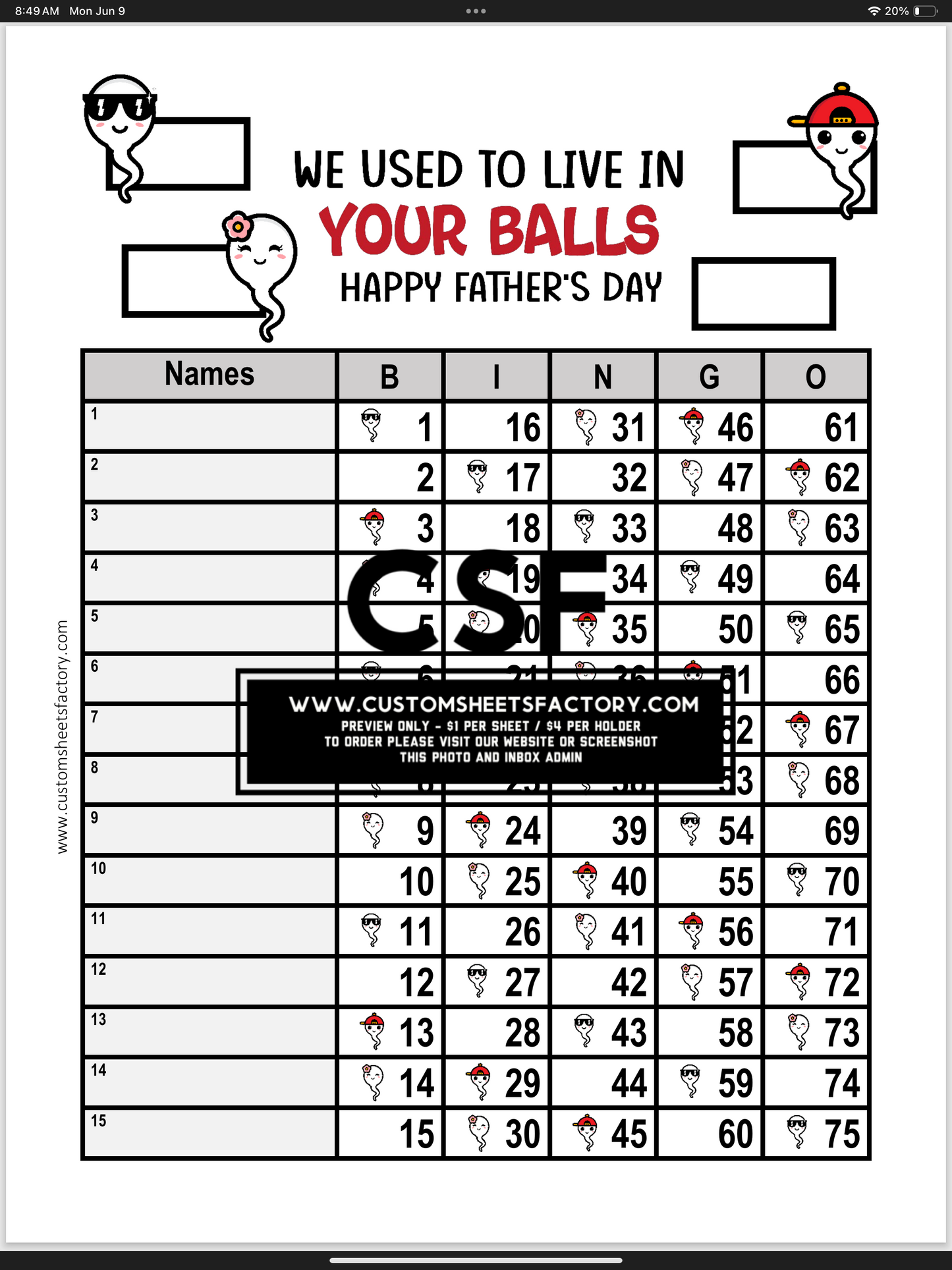 We used to Live in your Balls