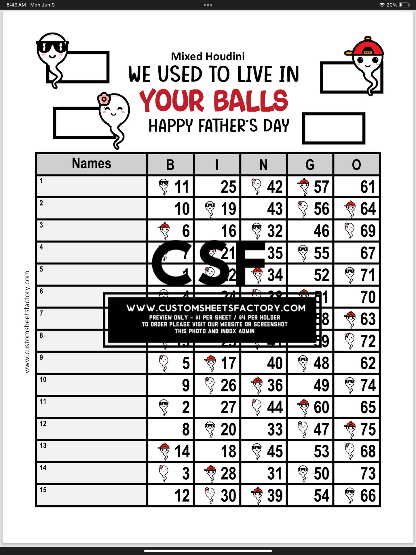 We used to Live in your Balls