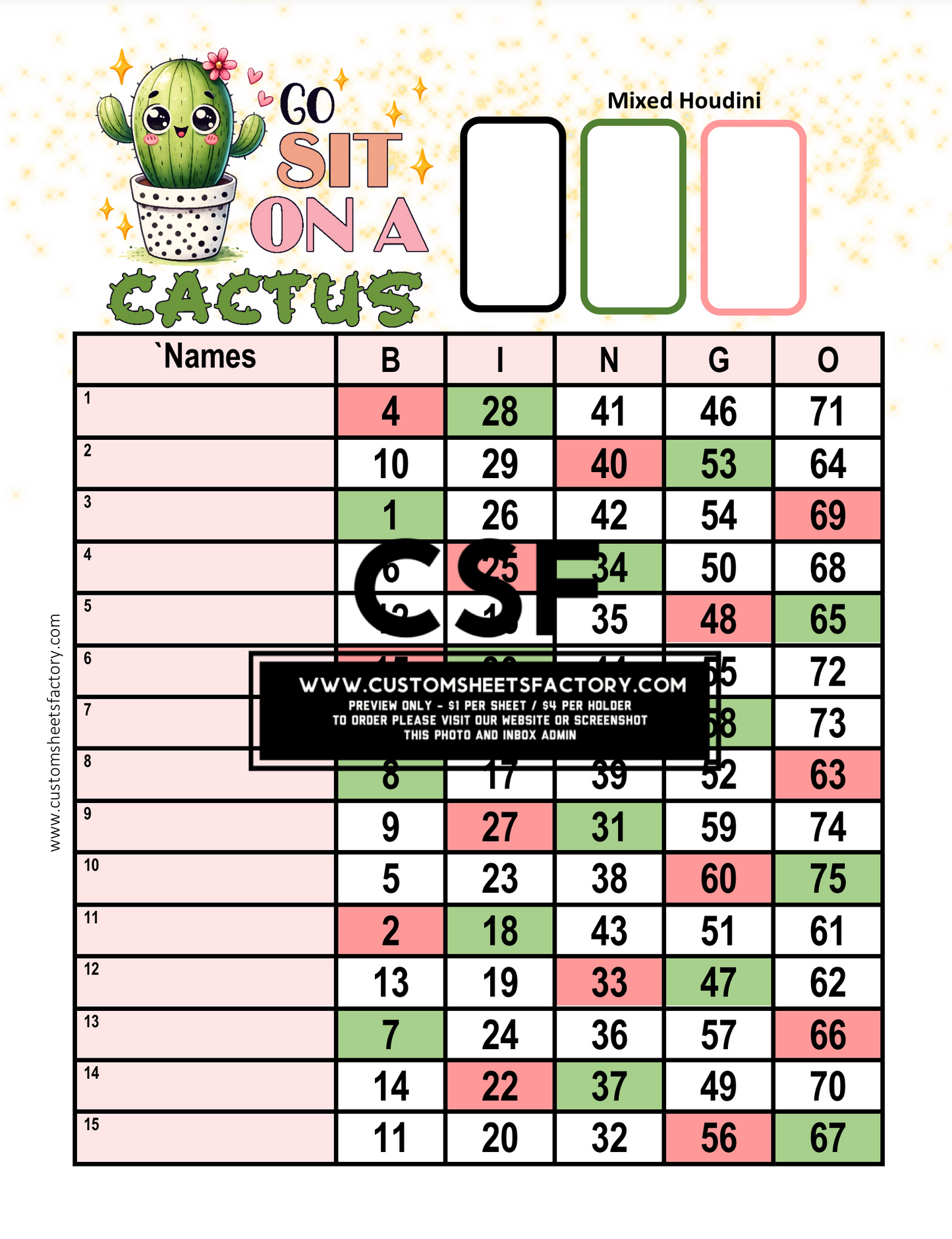 $5 Themed Bundles - Cactus