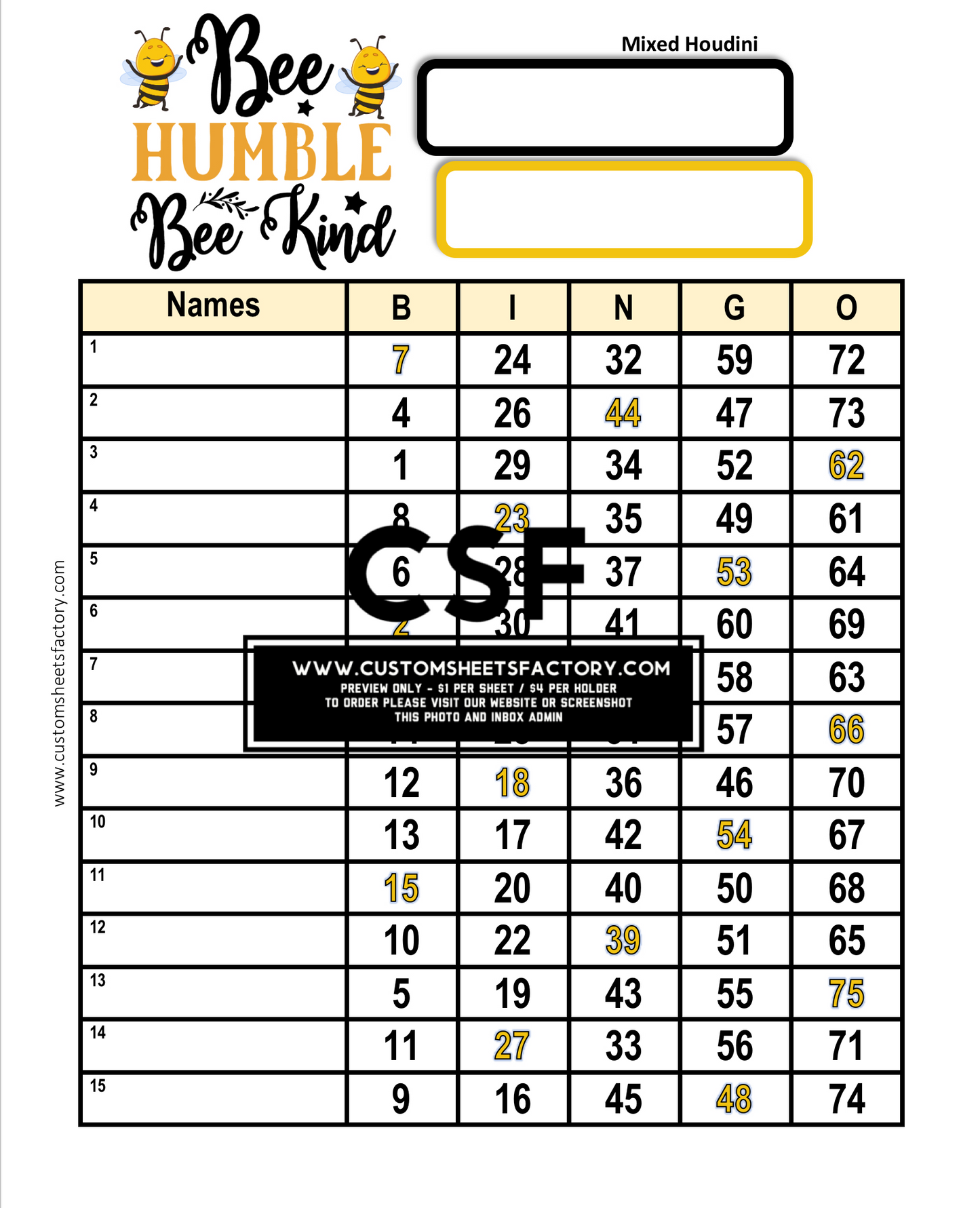 $5 Themed Bundles - Honey Bee