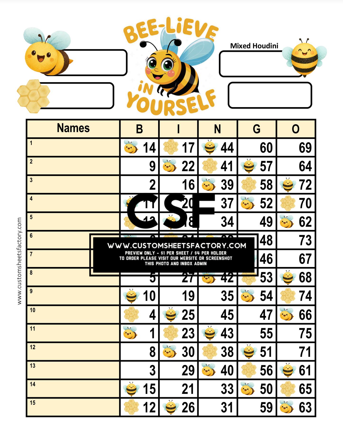 $5 Themed Bundles - Honey Bee