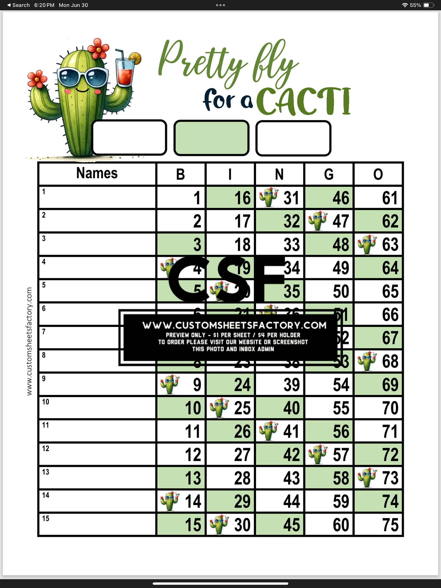 $5 Themed Bundles - Cactus