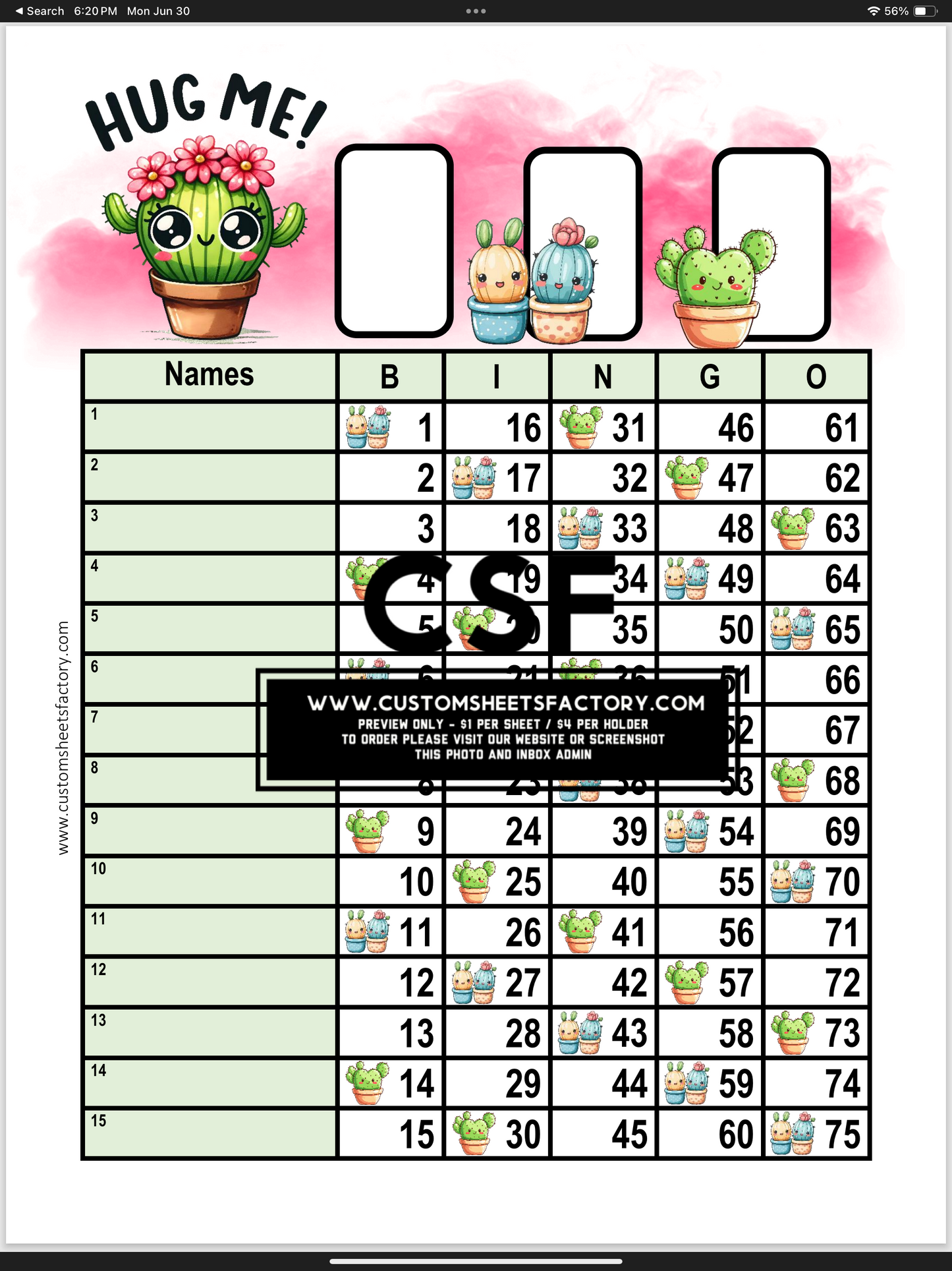 $5 Themed Bundles - Cactus