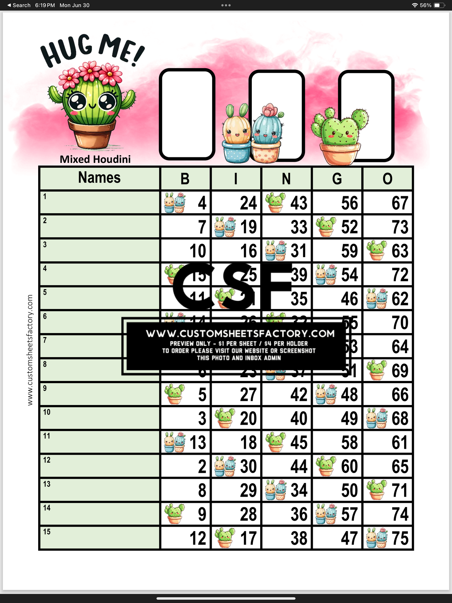 $5 Themed Bundles - Cactus
