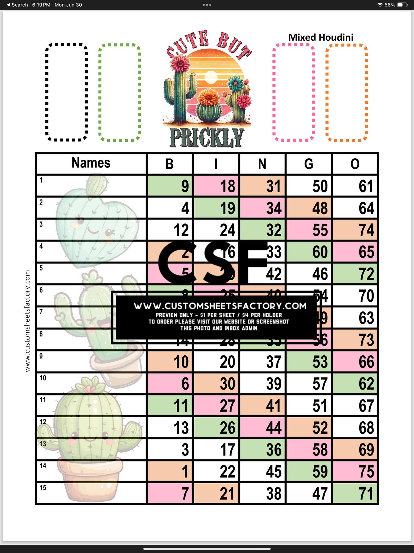 $5 Themed Bundles - Cactus