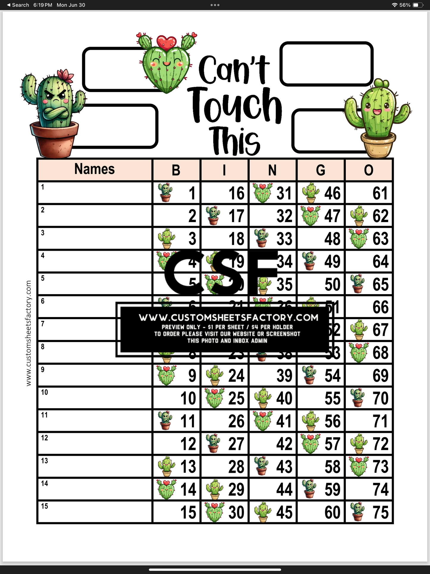 $5 Themed Bundles - Cactus