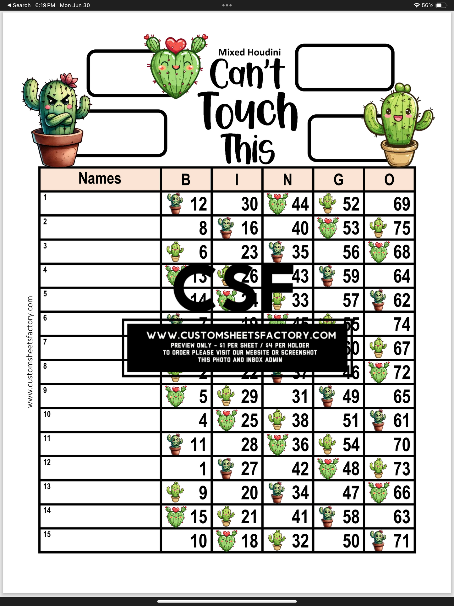 $5 Themed Bundles - Cactus