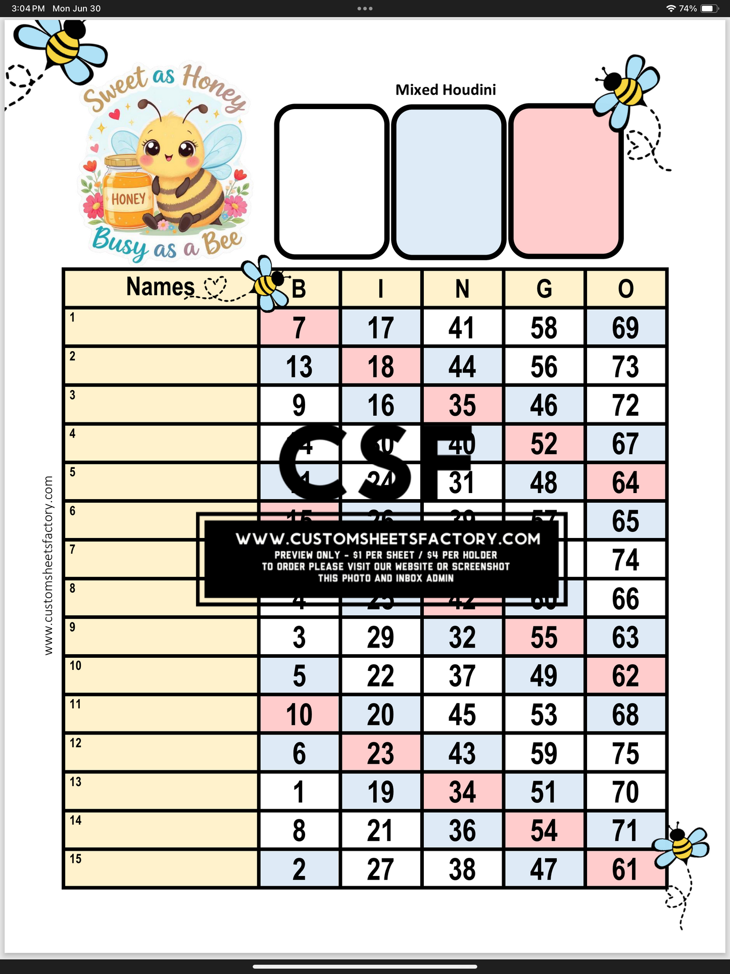 $5 Themed Bundles - Honey Bee