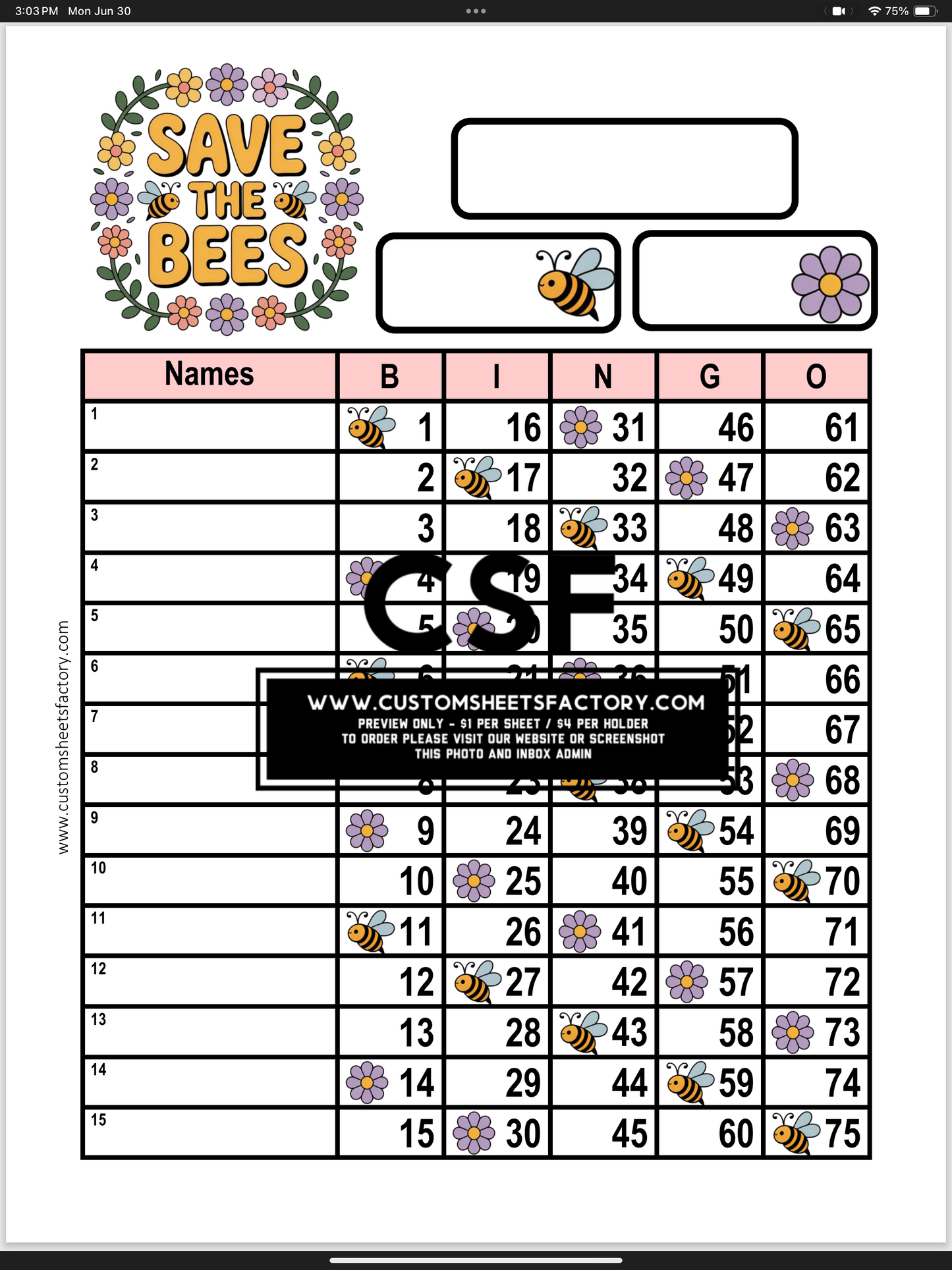 $5 Themed Bundles - Honey Bee