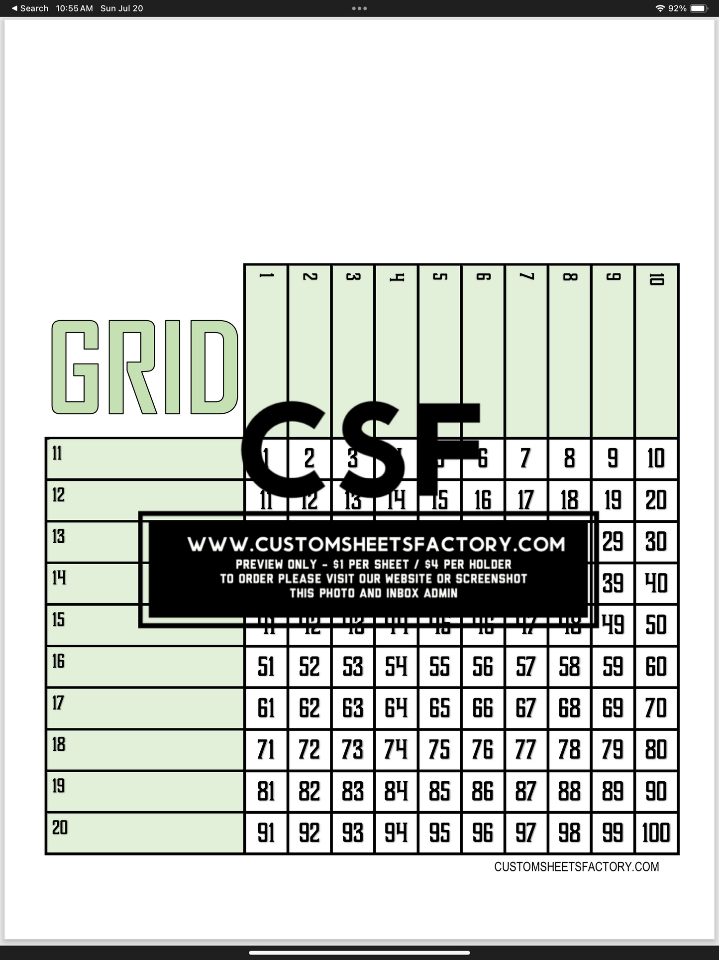 Grids Bundle  - 20 boards