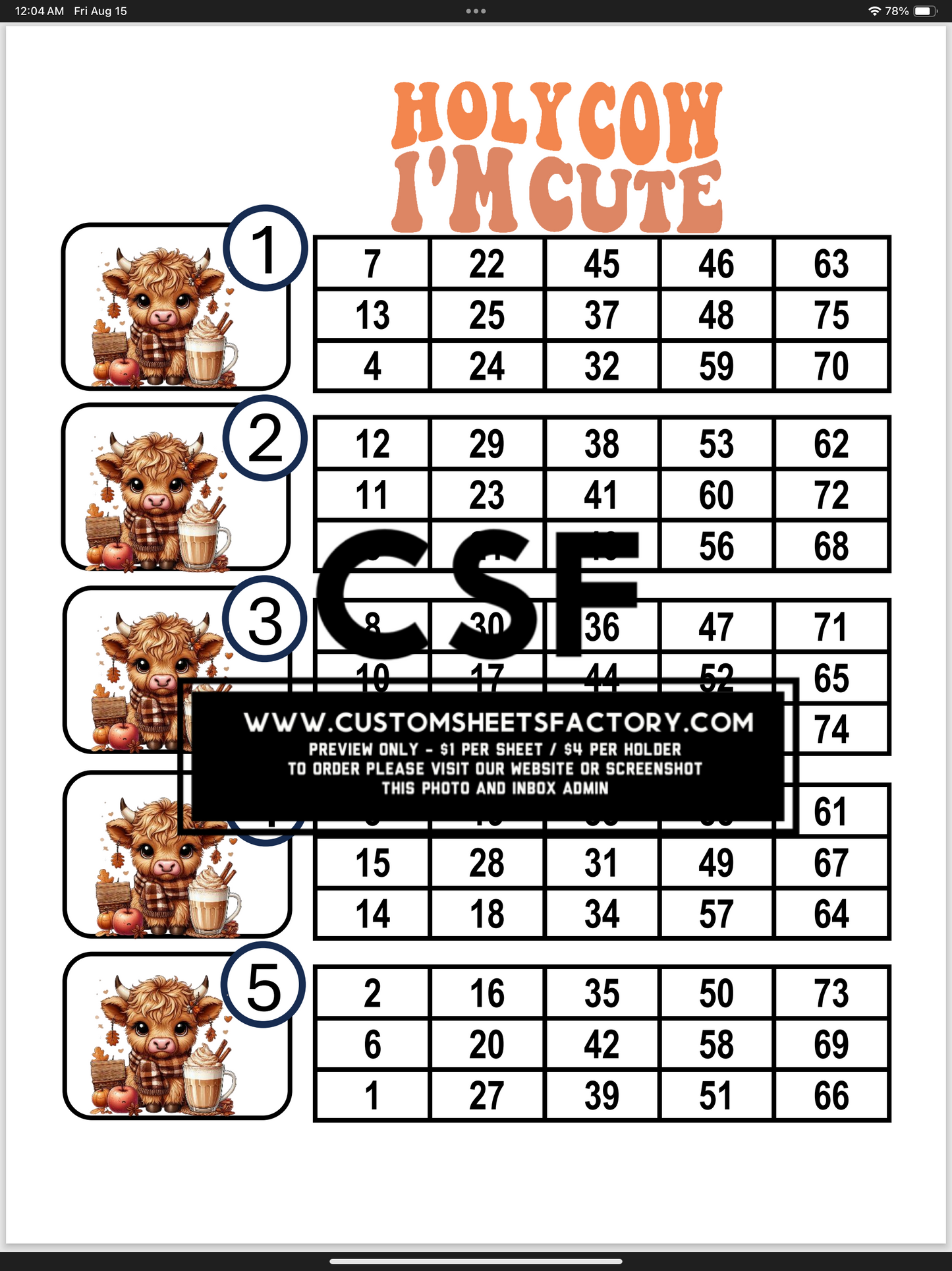 Holy Cow I'm Cute - Various Designs