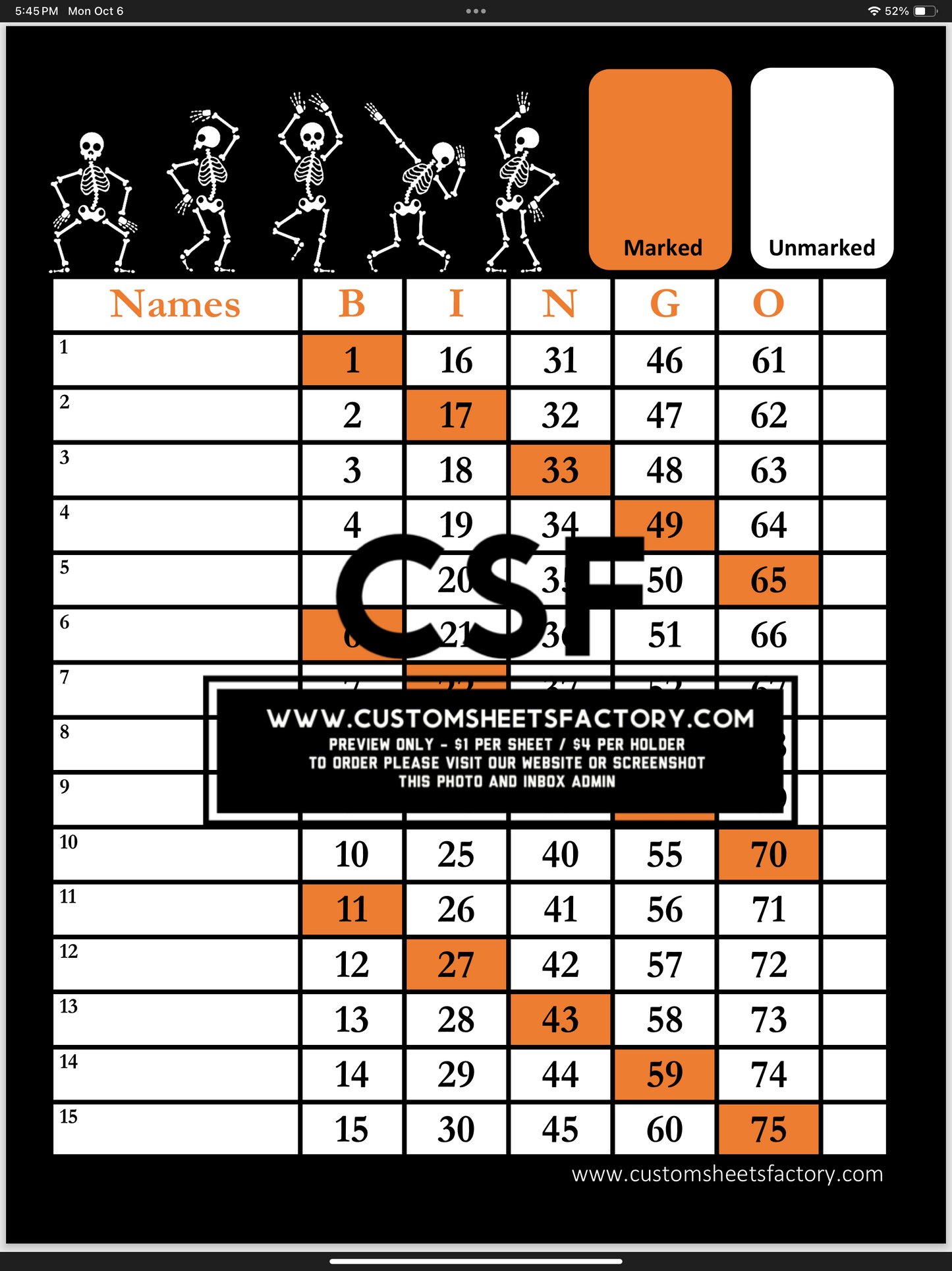 Skelton - Orange Single Landing