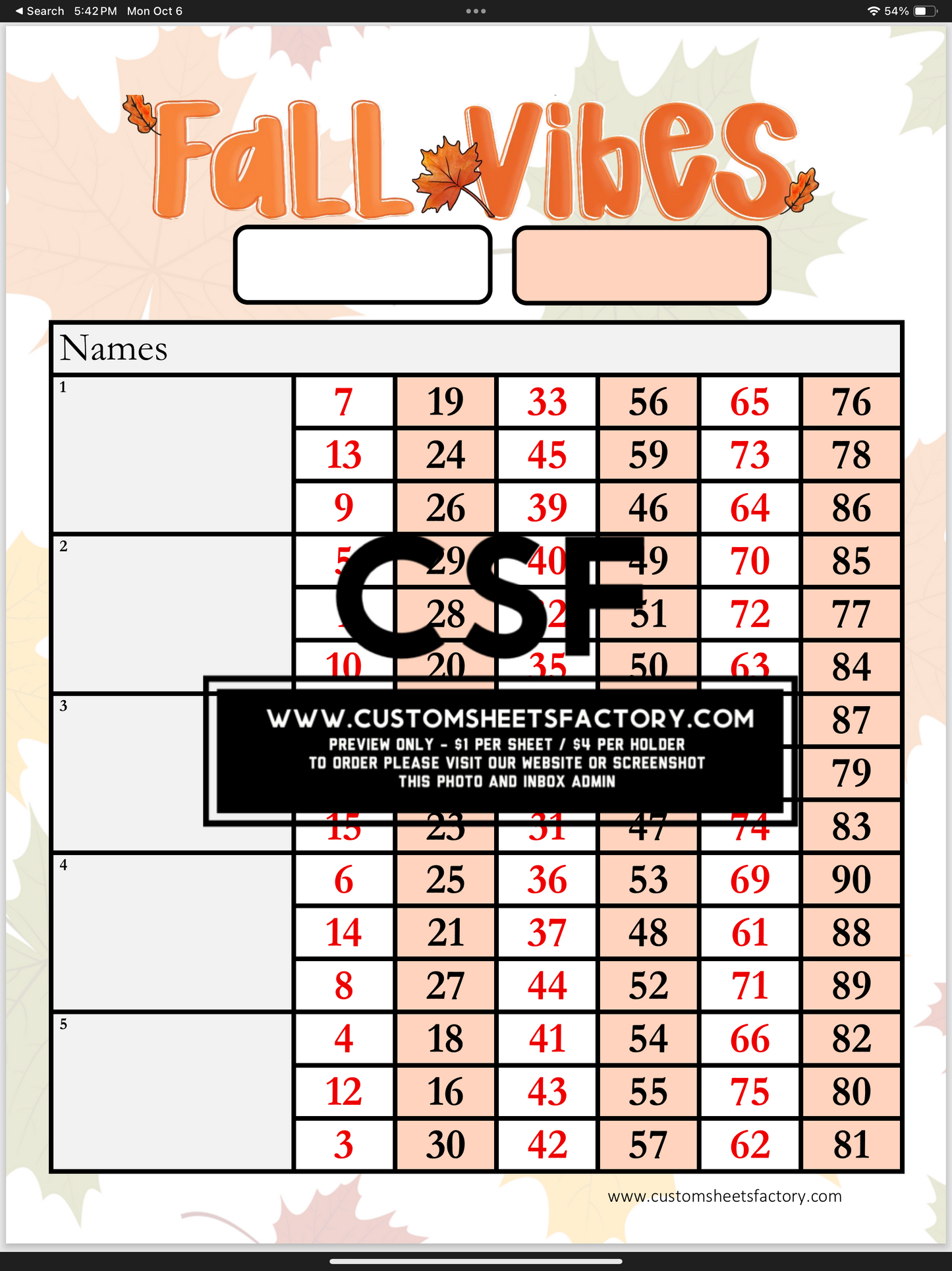 Fall Vibes - Orange Single Landing - Various Designs