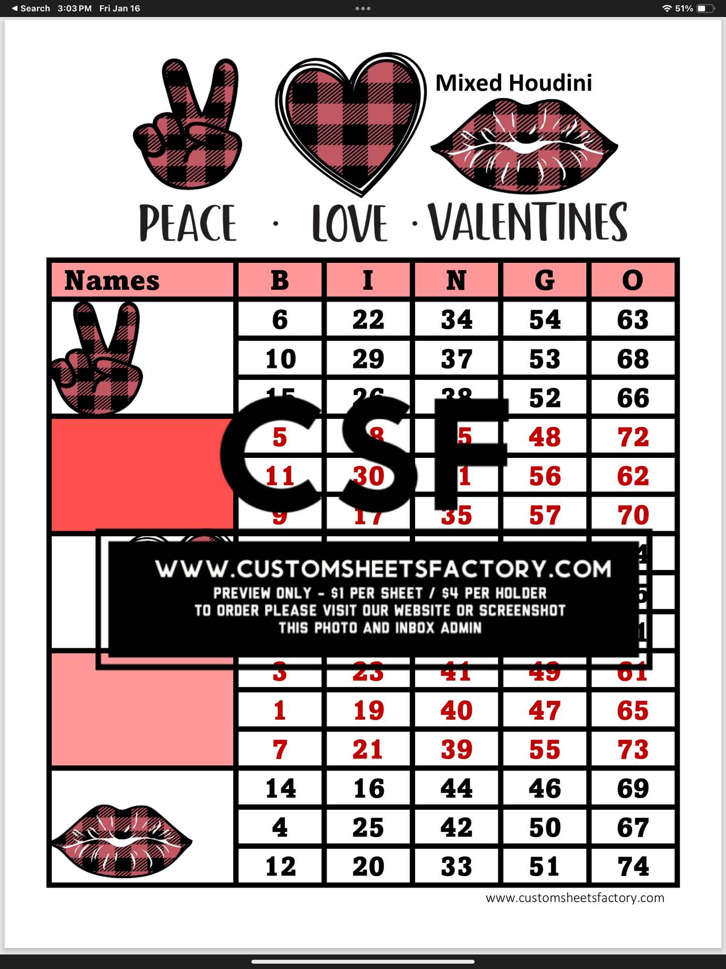 Peace Love Valentine - Various Designs