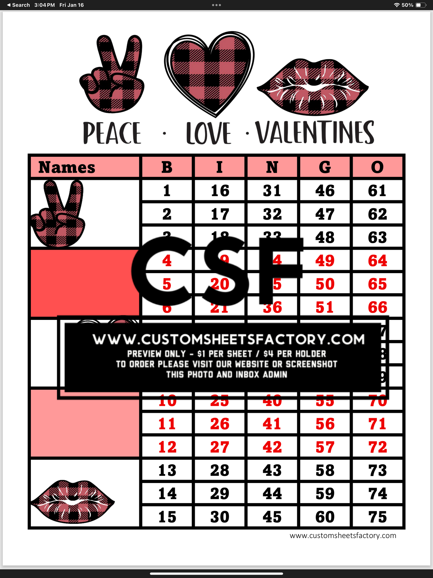 Peace Love Valentine - Various Designs