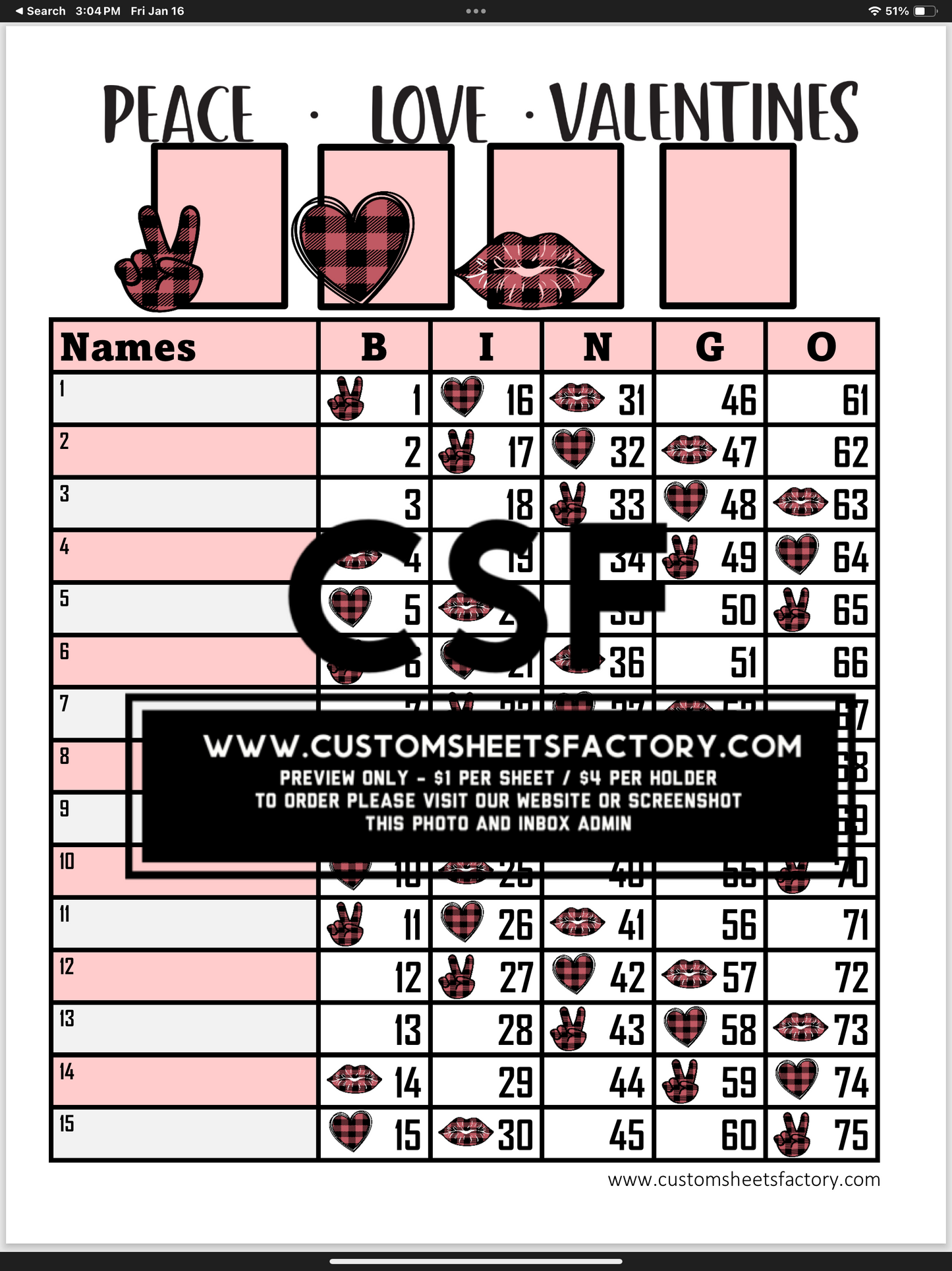 Peace Love Valentine - Various Designs