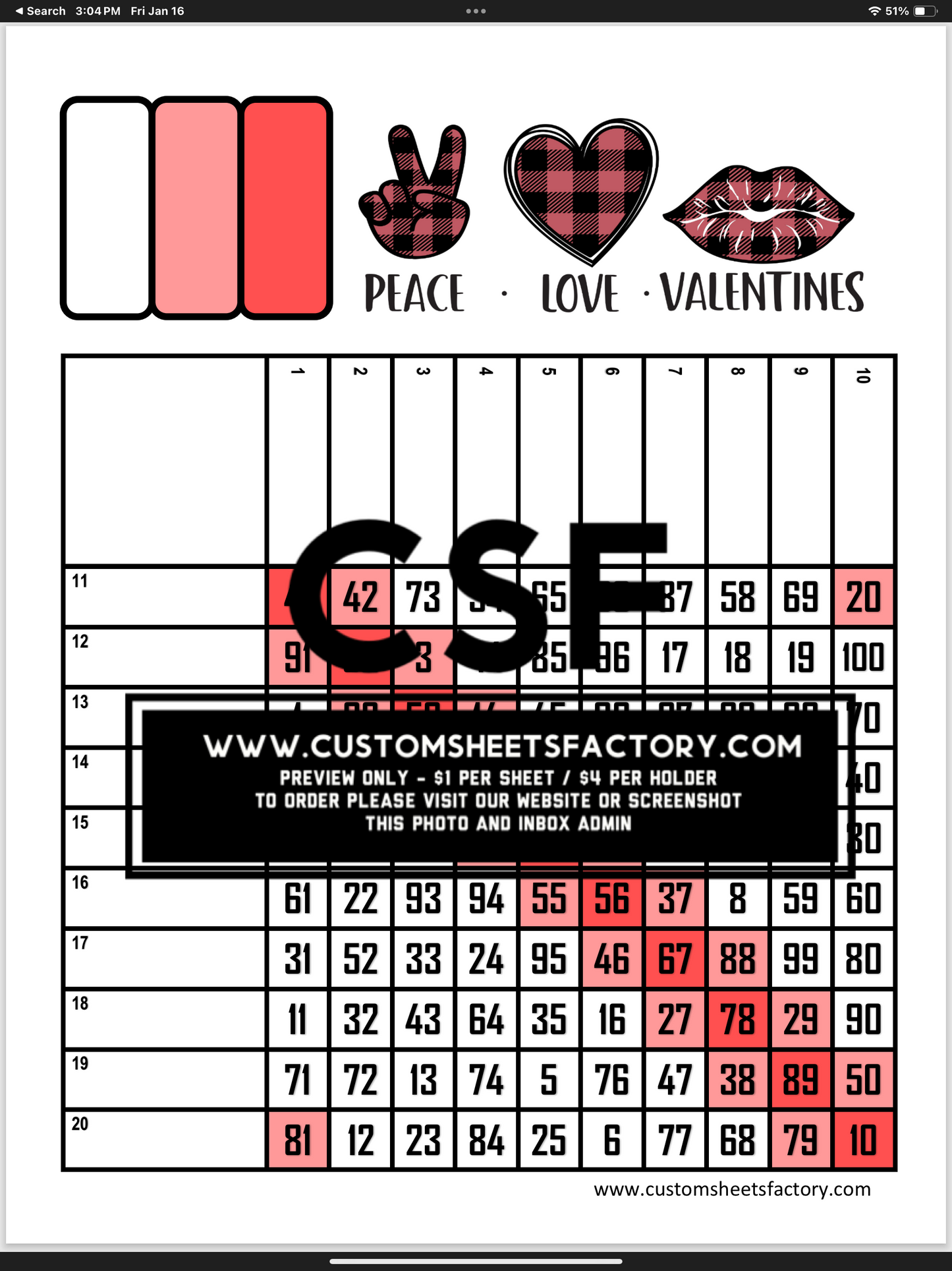 Peace Love Valentine - Various Designs