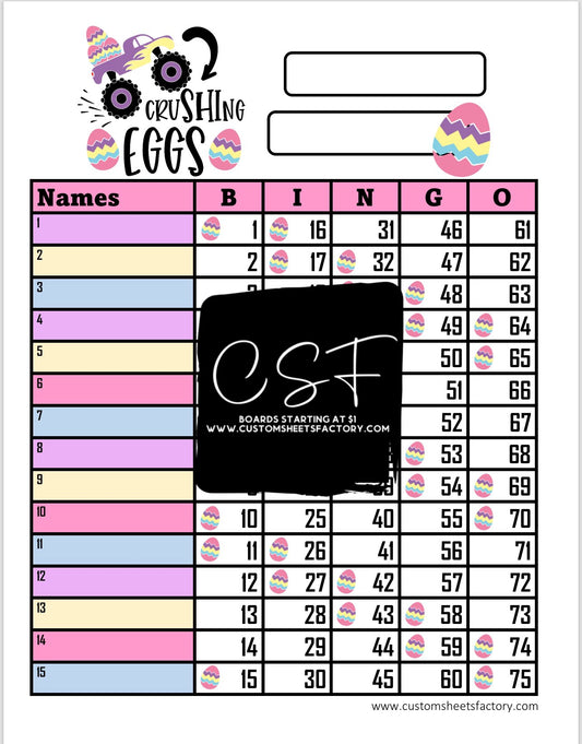 Crushing Eggs - 15 Line 75 Ball