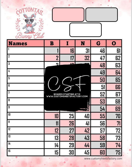 Cottontail Bunny Club - 15 Line 75 Ball