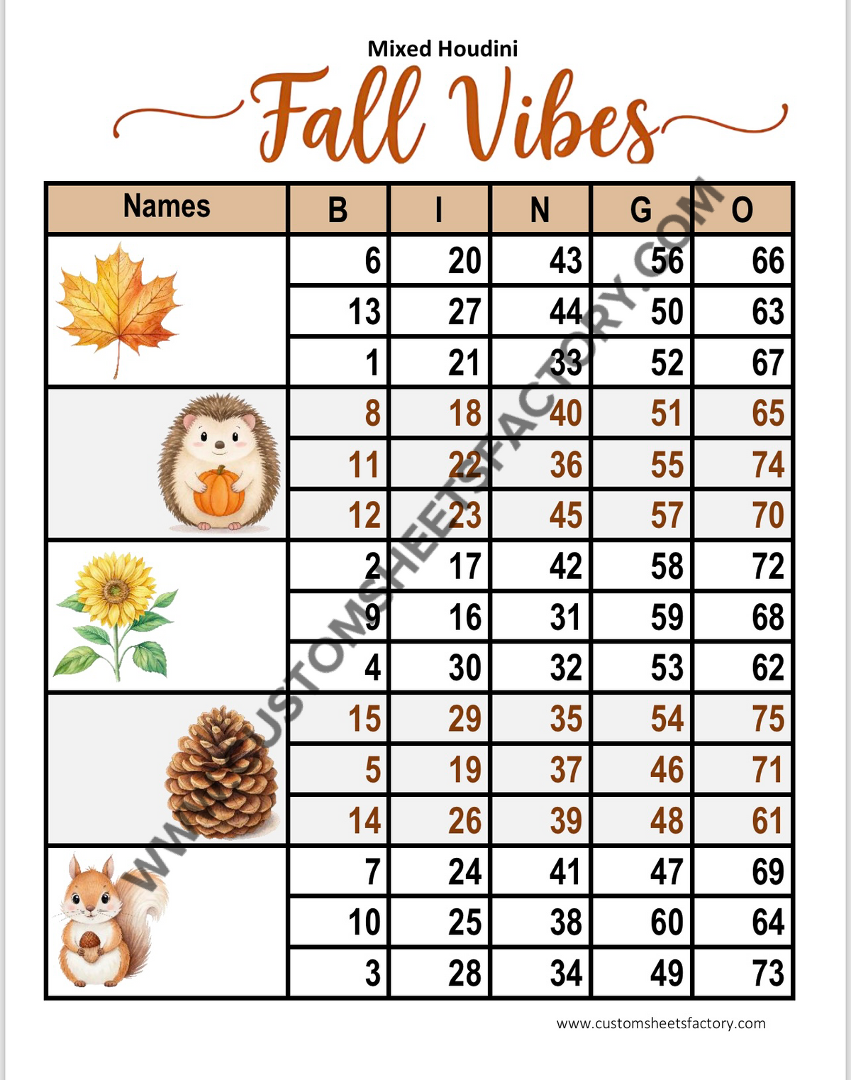 Fall Vibes - 15 Line & Block