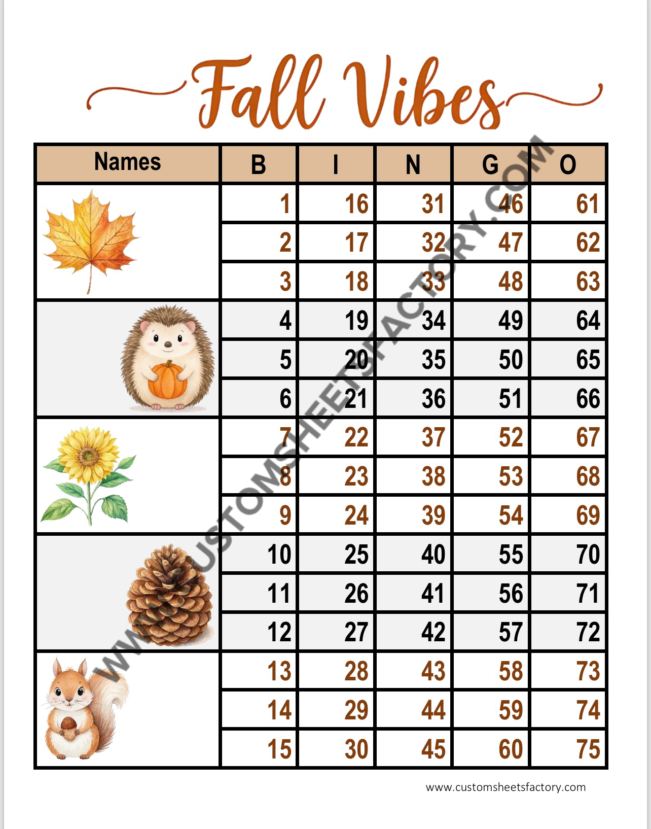 Fall Vibes - 15 Line & Block