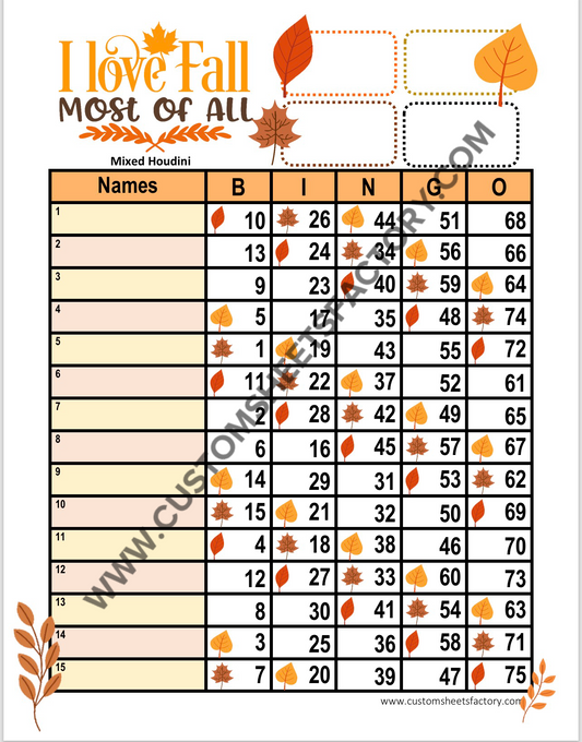 I love fall most of all