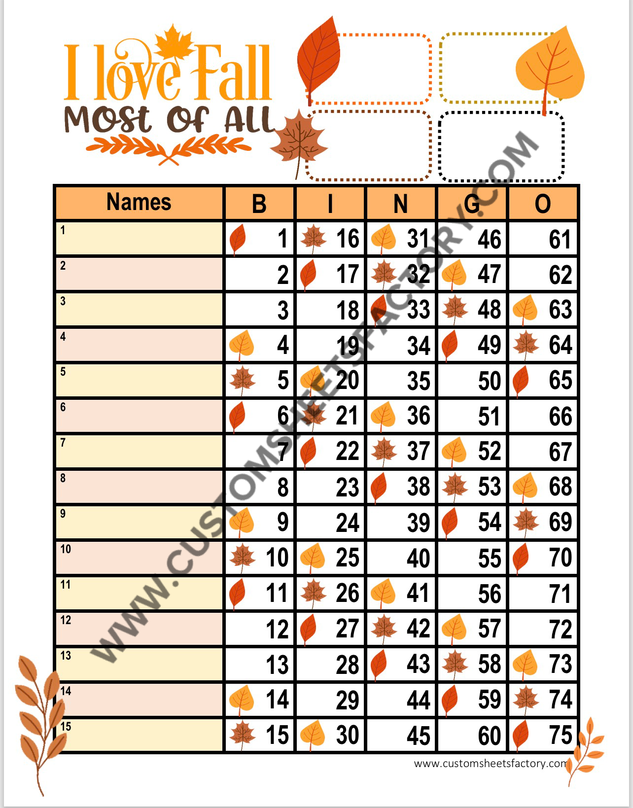 I love fall most of all