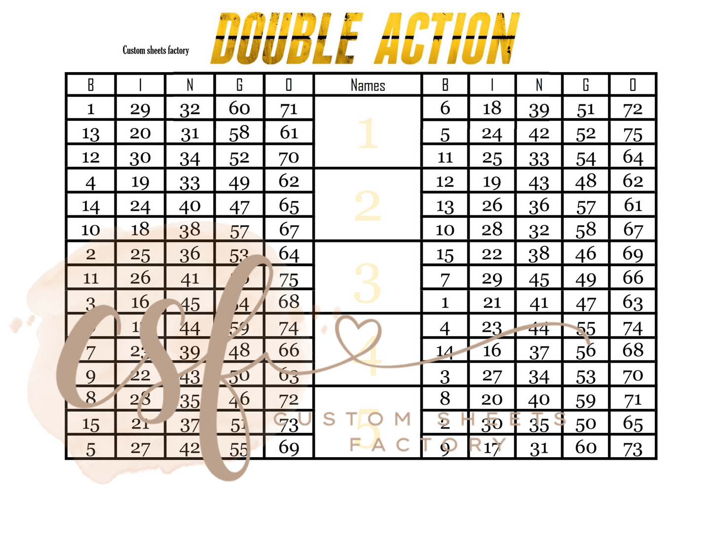 Double Action Block - 5 blocks - 75 ball x2 - Mixed