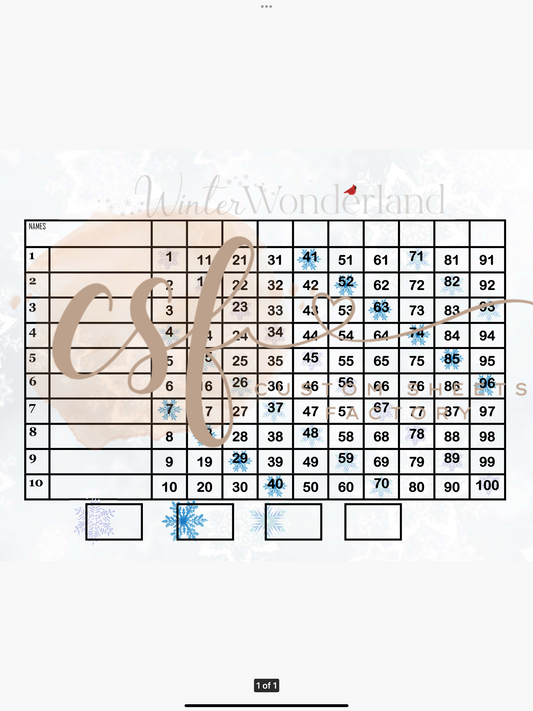 Winter Wonderland - 10 line - 100 ball