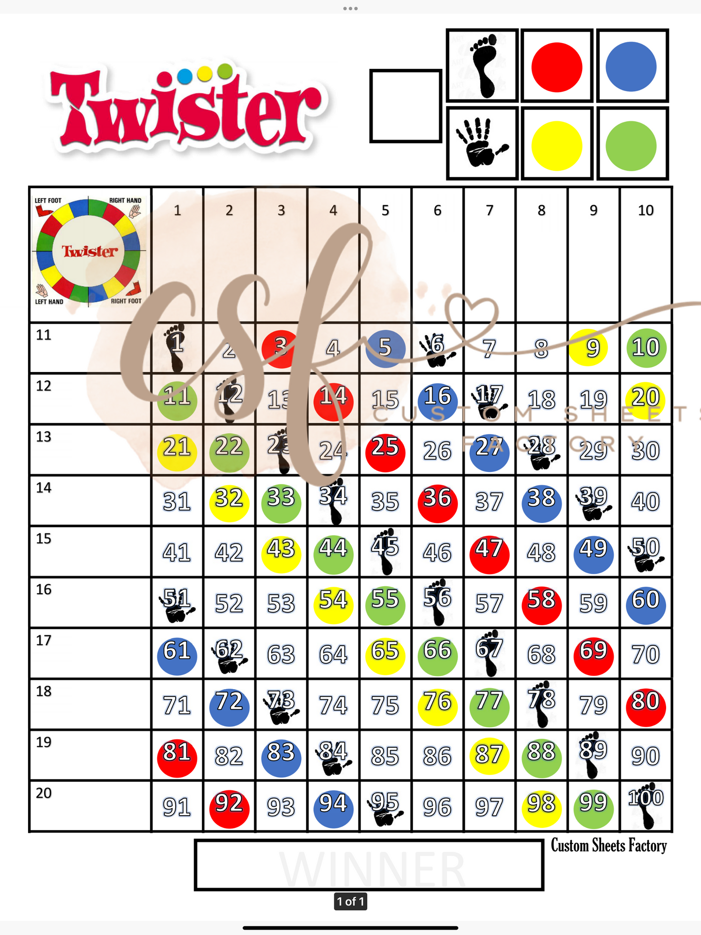 Twister Grid - 100 ball