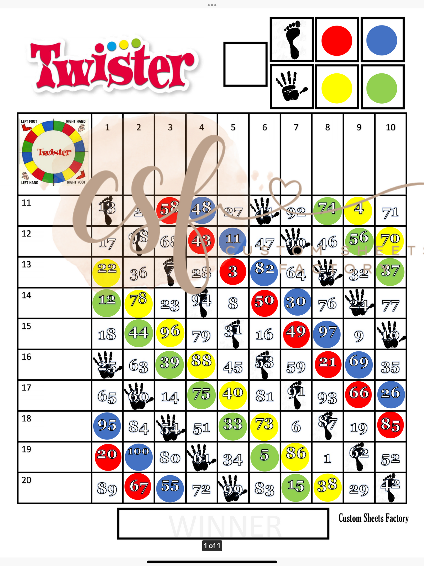 Twister Grid - 100 ball