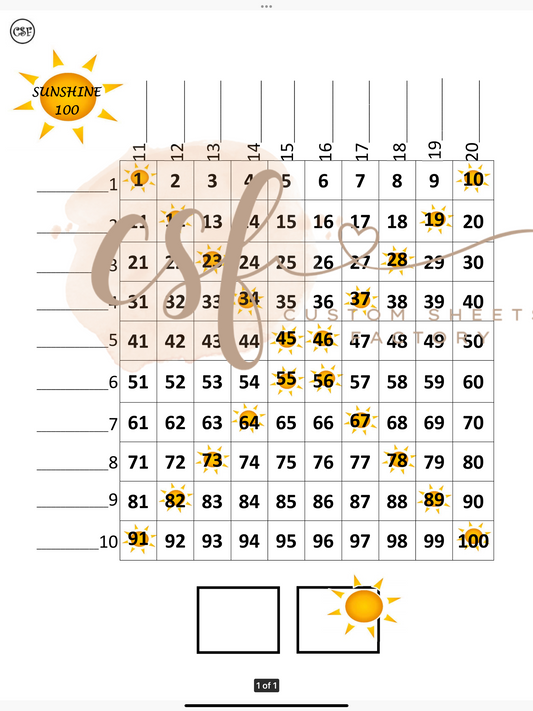 Sunshine Grid - 100 ball