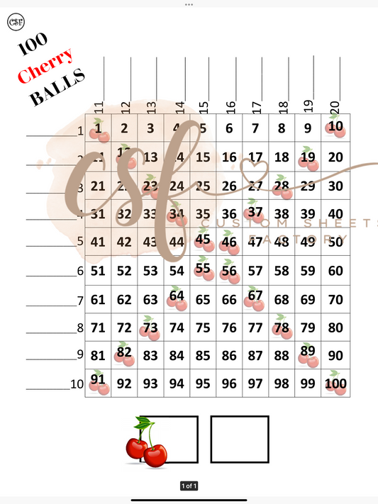 Cherry Grid - 100 ball