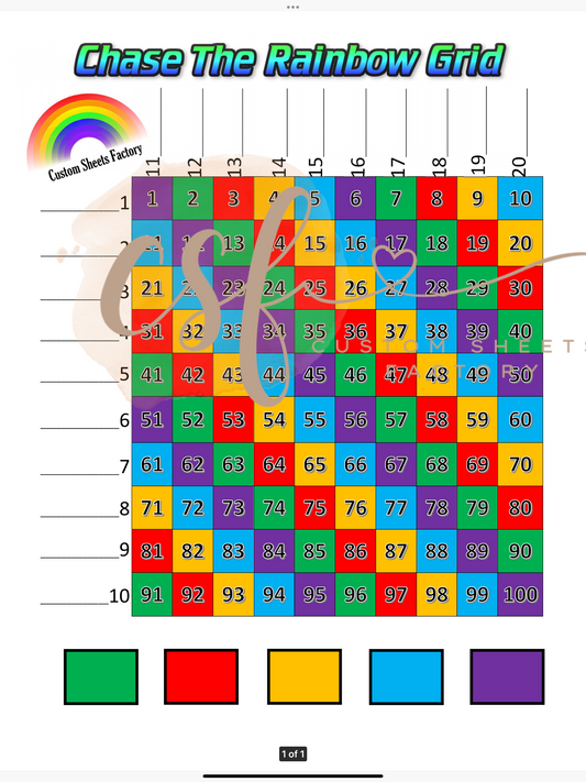 Chase the Rainbow Grid - 100 ball