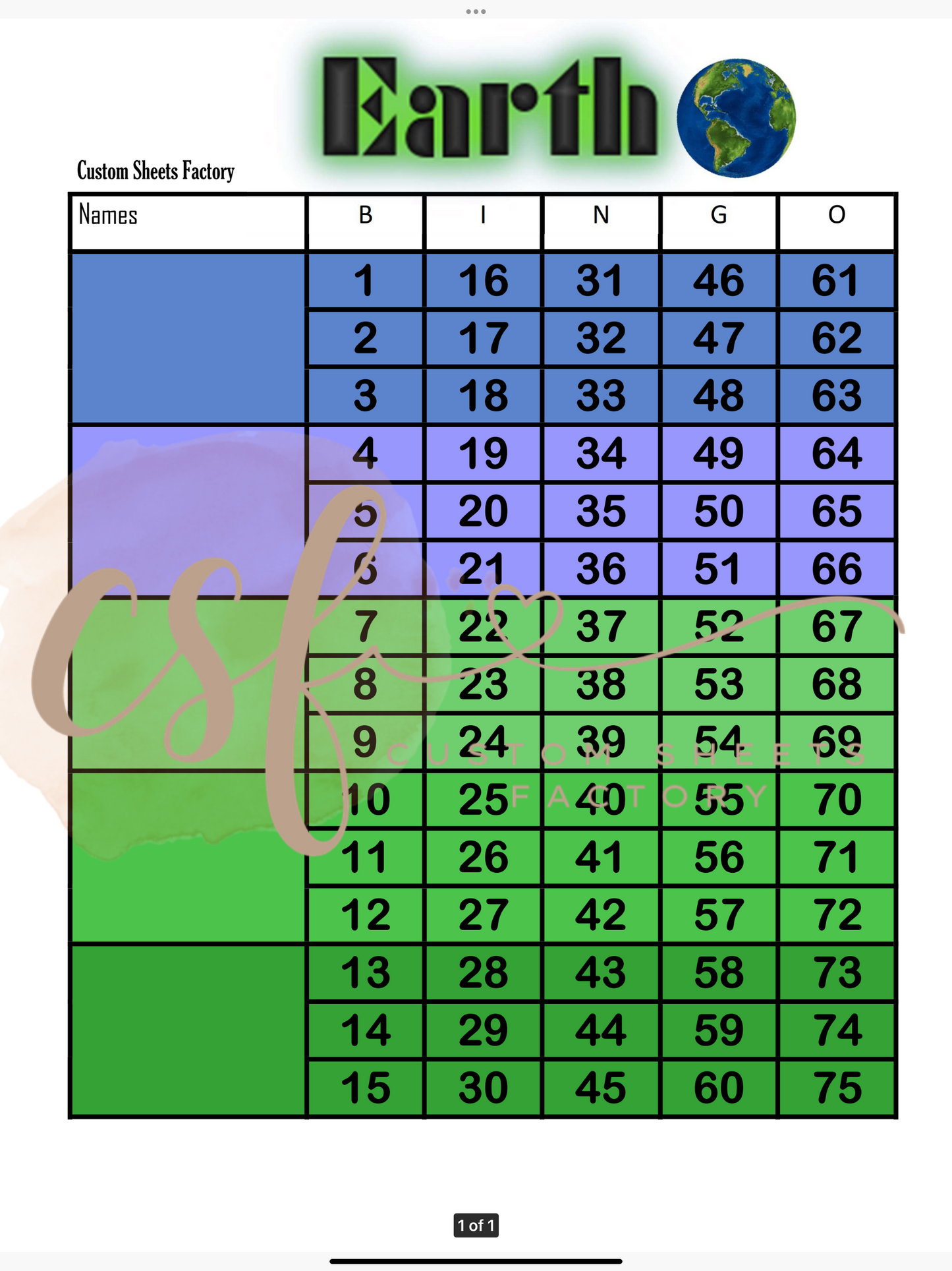 Earth Block - 5 blocks - 75 ball