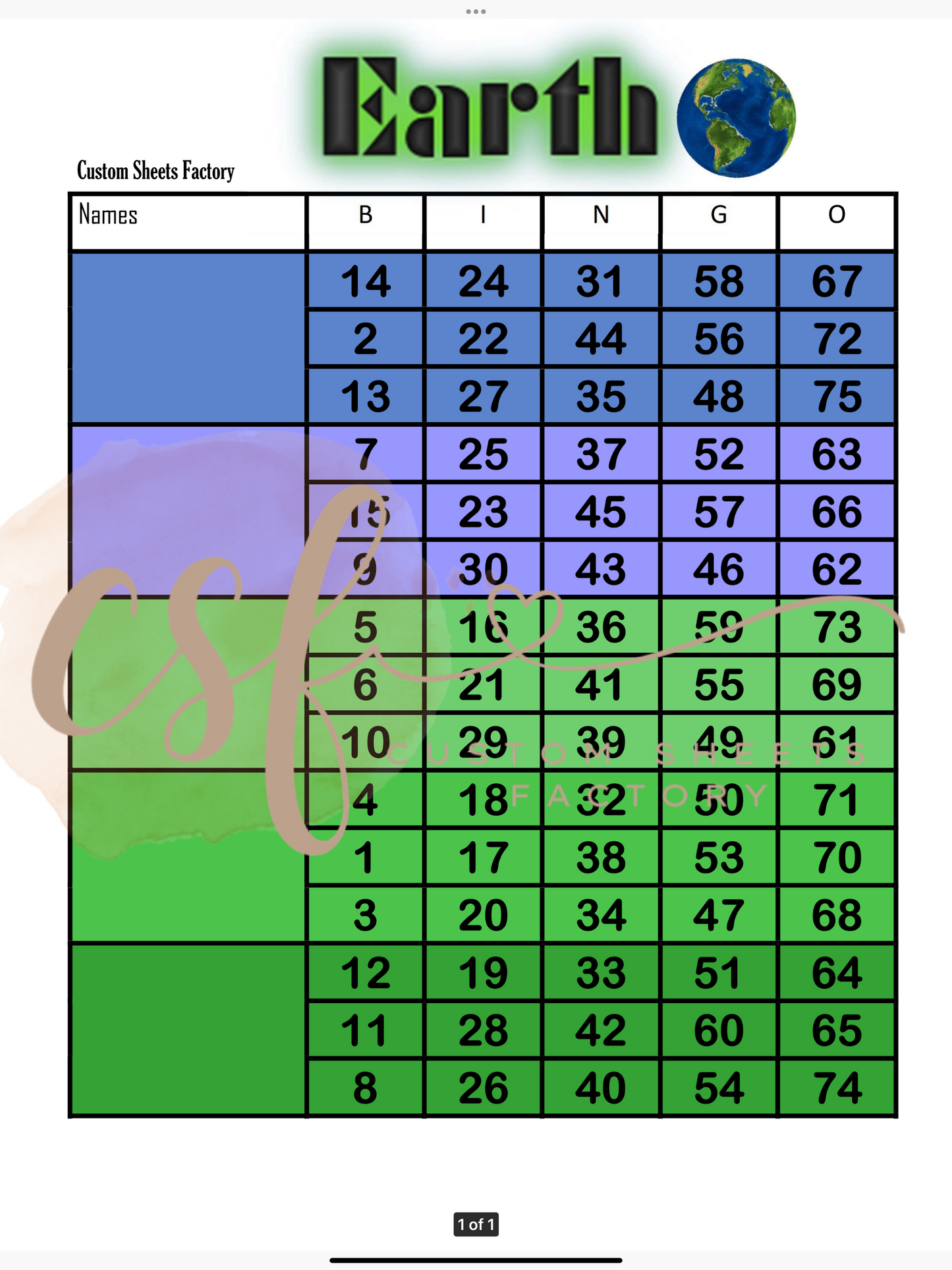 Earth Block - 5 blocks - 75 ball