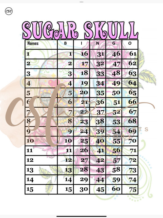 Sugar Skulls - 15 line - 75 ball