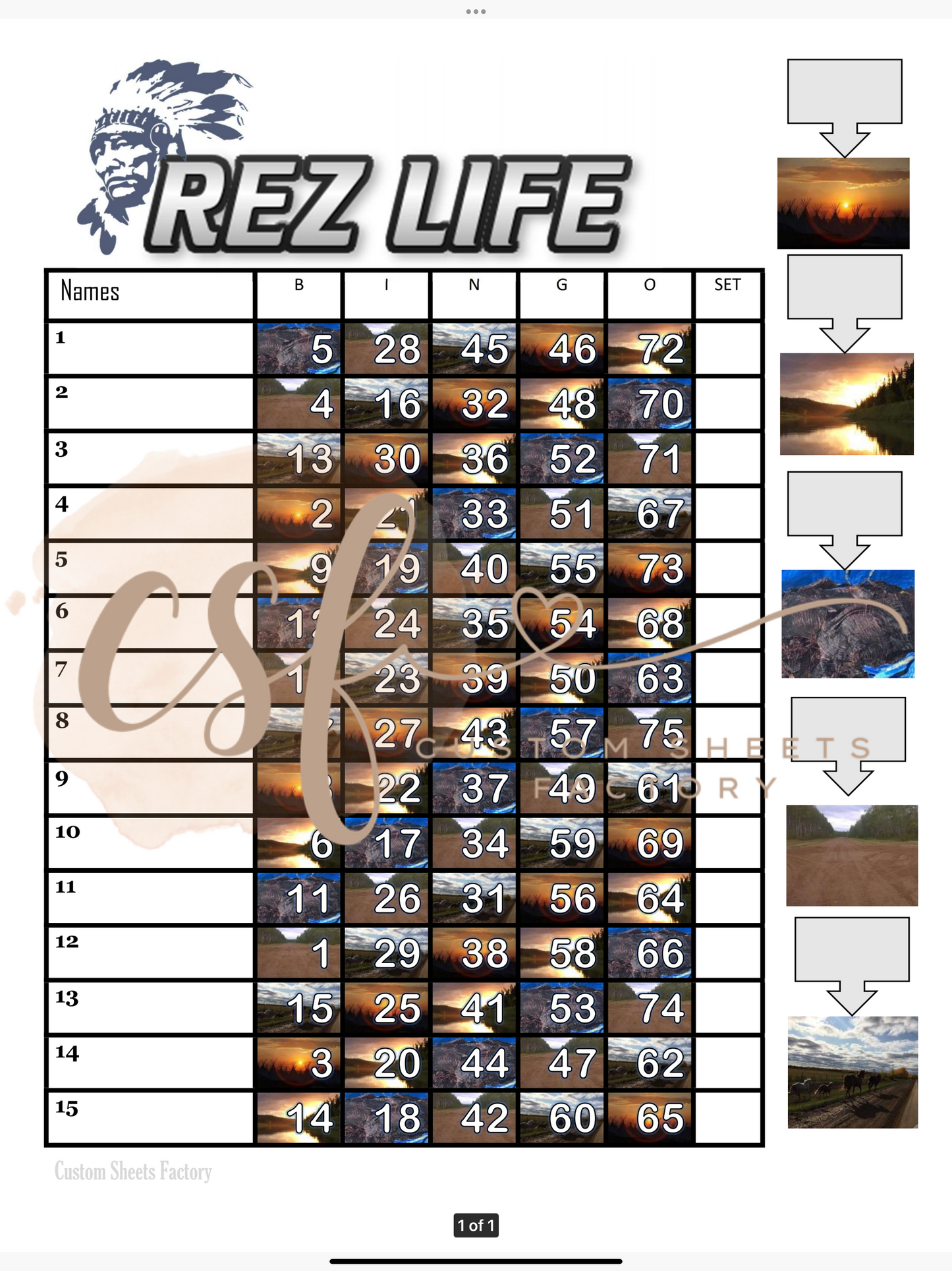 Rez Life - 15 line - 75 ball