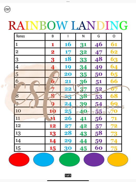 Rainbow - 15 line - 75 ball