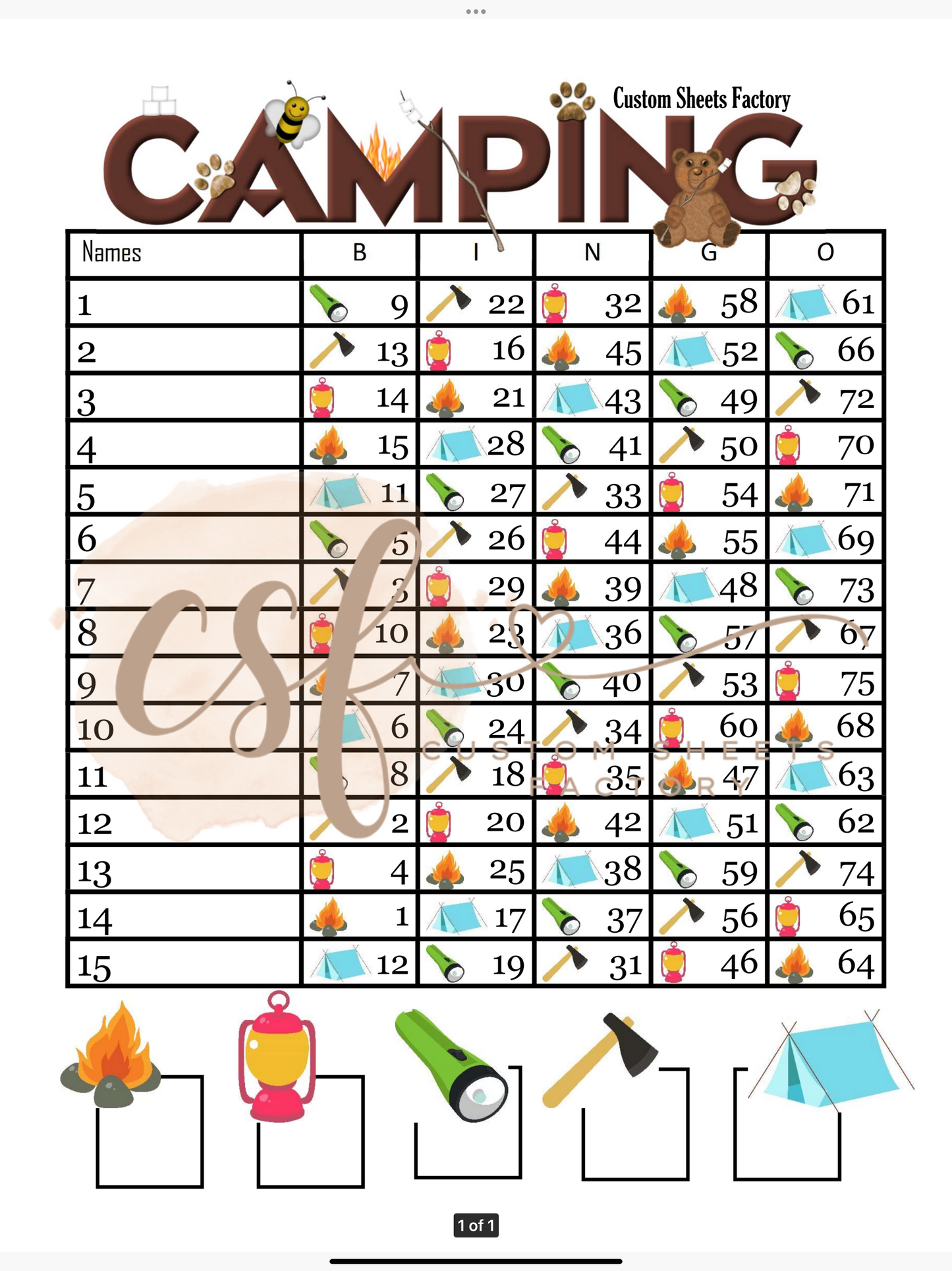 Camping - 15 line - 75 ball